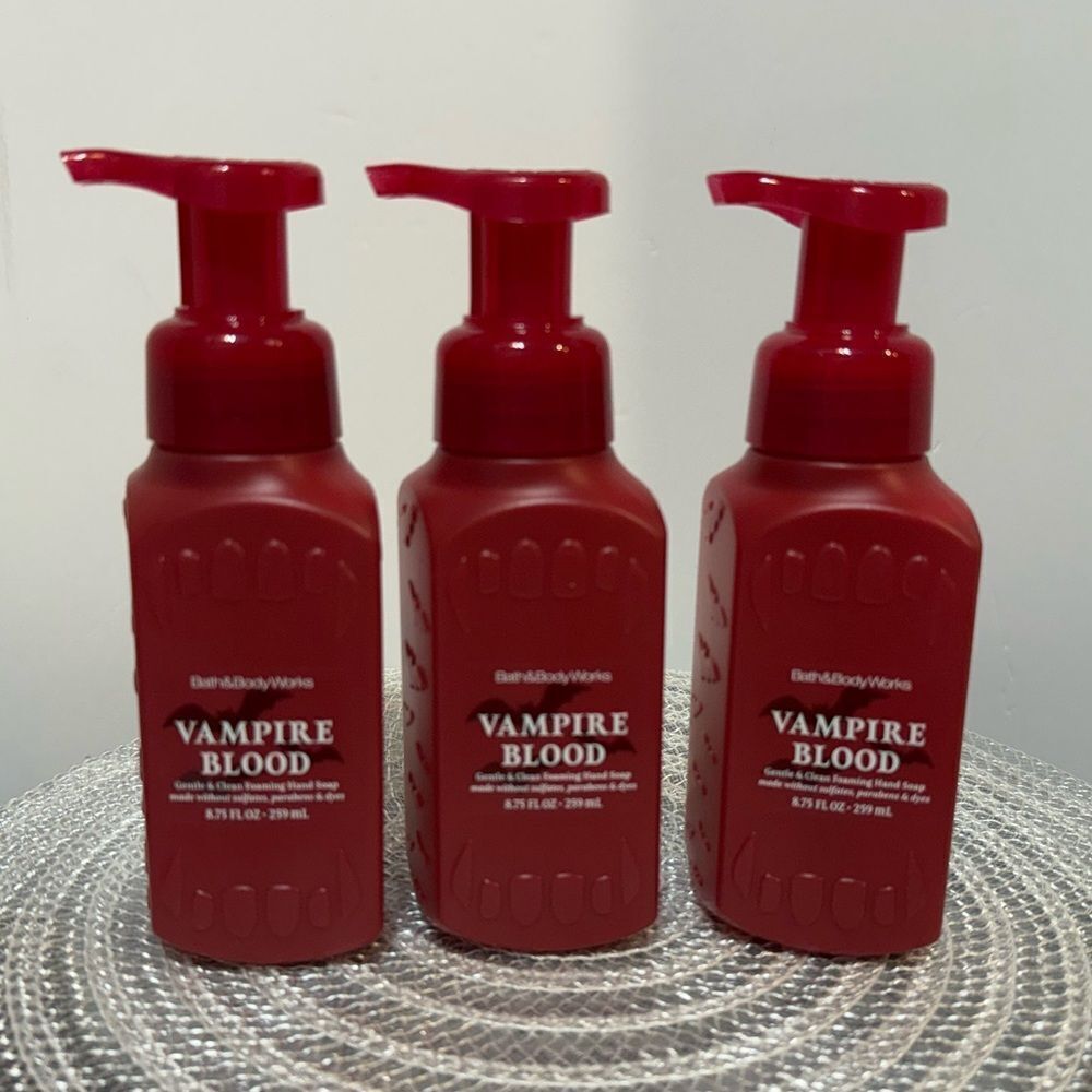 BBW Vampire Blood Foaming Hand Soap Set of 3 NWT